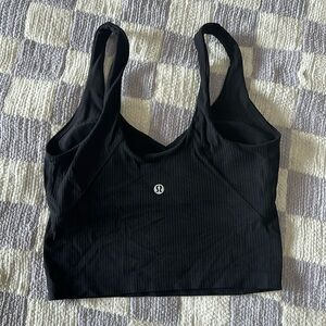 Lululemon Black Ribbed Align Tank Cropped